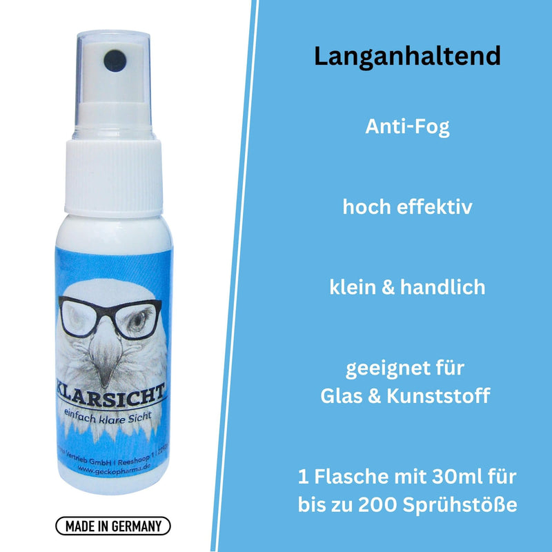 [Australia] - CLEAR VISION - Anti-fog foam glasses, visors, lenses for clear vision - Does not affect the lenses, suitable for plastic & glass - Anti-fog swimming goggles - Anti-fog foam - 30ml 