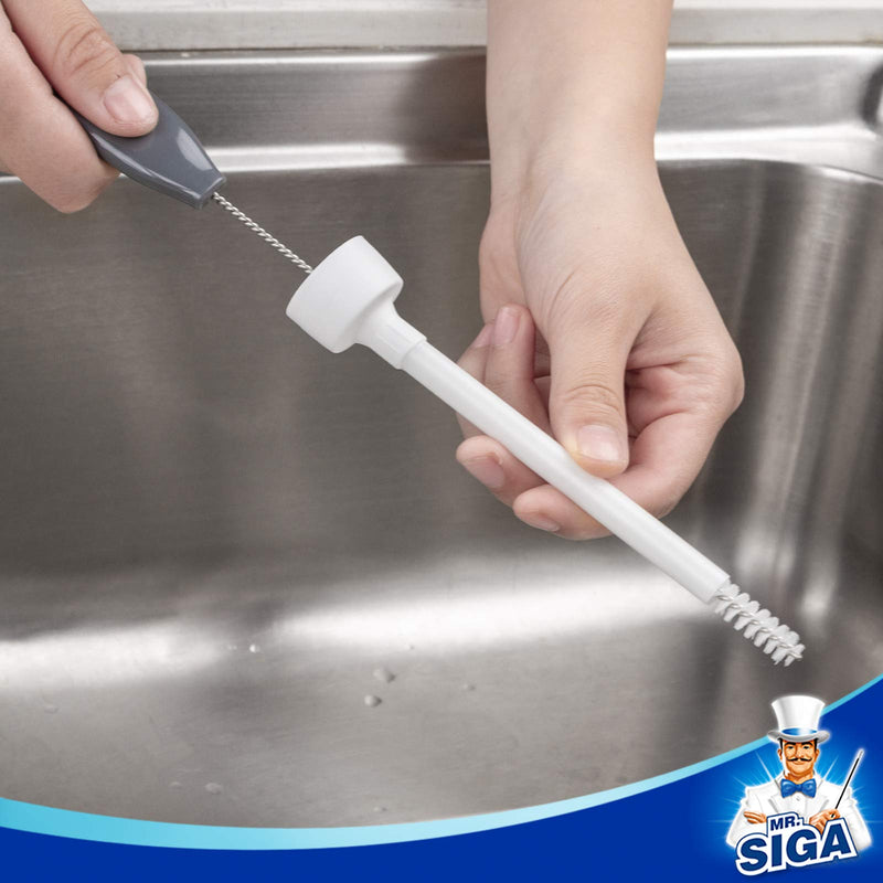 [Australia] - MR.SIGA Water Bottle Brush Cleaning Set with Storage Holder, Cleaning Brushes for Tumbler, Straw, Baby Bottles, Drinking Glasses 