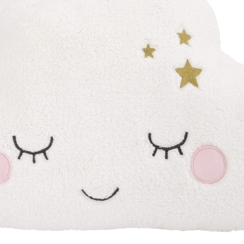 [Australia] - Little Love by NoJo - Plush Cloud Shaped Decorative Pillow, Decorative Nursery Pillow, Playroom Décor, Cute Throw Pillows, White, 1 Count (Pack of 1) Cloud - White 1 Count (Pack of 1) 