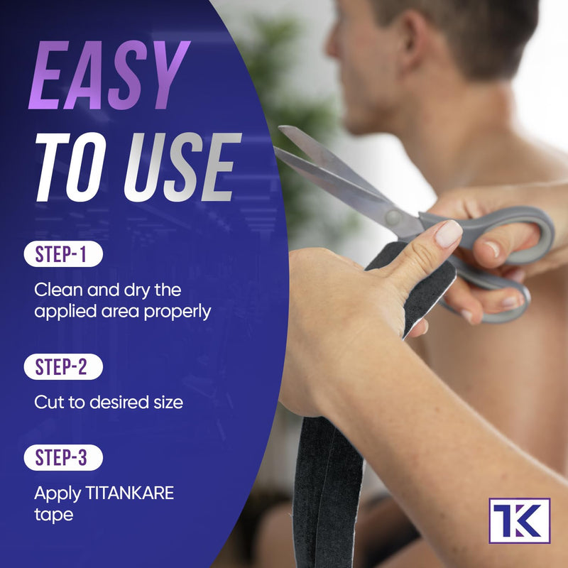 [Australia] - Pro Athletic Sports Kinesiology Tape - Waterproof Breathable Body Elastic Sports Tape for Shoulder, Knee Pain Relief, Ankle Running Tennis Physio Tape Support for Muscle, 2 inchesx16.4 ft Roll 2 Pack 