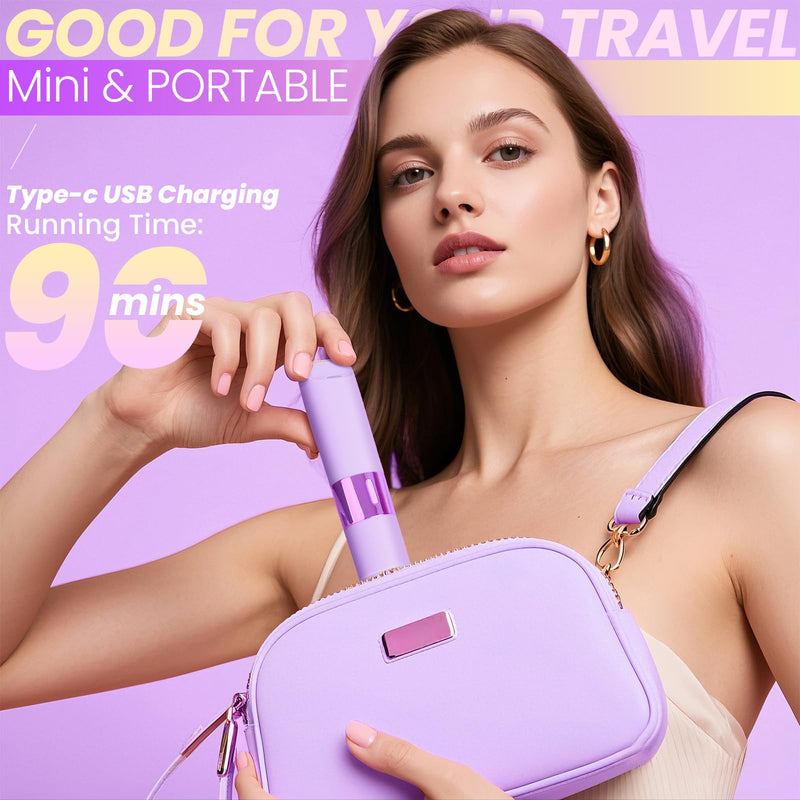 Bikini Trimmer for Women, 2-in-1 Waterproof Dual Head Shaver, Electric Razors for Women (Purple) Purple