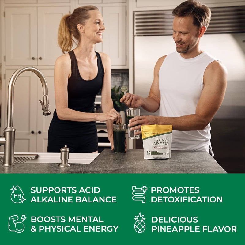 [Australia] - Transformation Super Greens Superfood Green Juice Powder - Immune & Energy Support | Natural Ingredients | Detoxifying & Alkalizing Minerals - Spirulina, Chlorella, Wheatgrass, Spinach, Alfalfa 5.7 Ounce (Pack of 1) 