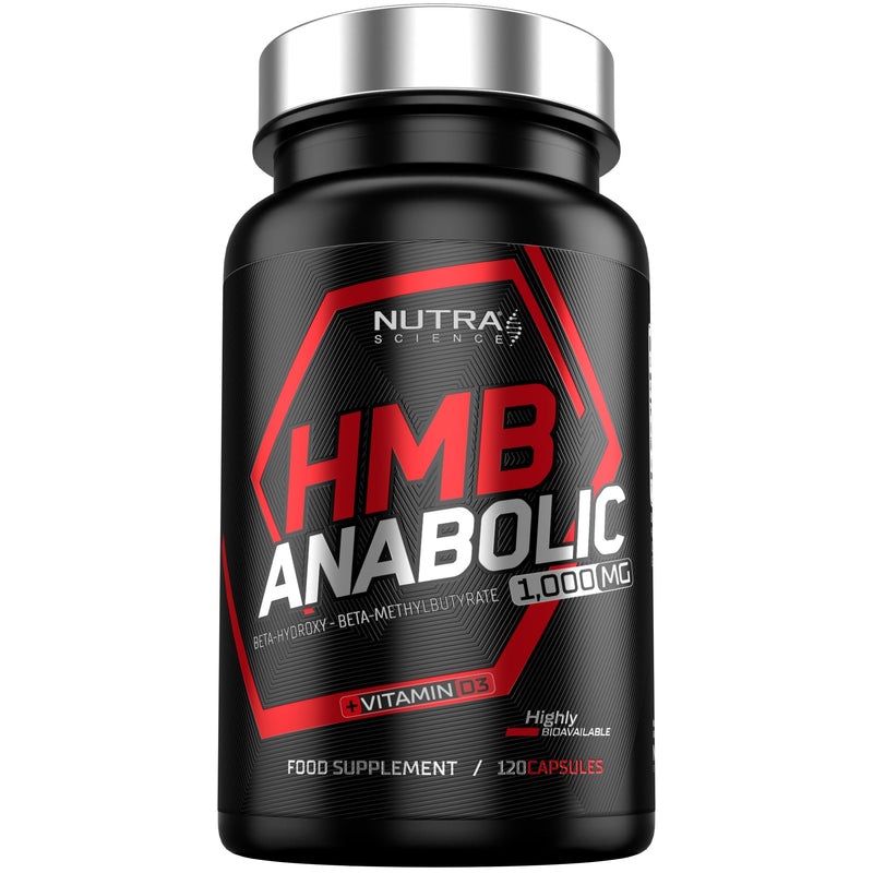 HMB Anabolic Muscle Growth Supplement – 1,000mg HMB with Vitamin D – 120 Vegan Capsules, 2 Month Supply – Supports Strength, Repair & Recovery
