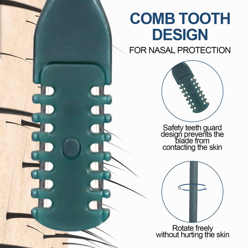 [Australia] - ‎CTDMJ Nose Hair Trimmer Pack of 5 Nose Hair Trimmer Nose Hair Remover Nose Hair Razor for Women Men Double Head Nose Hair Trimmer with Rotating Nose Hair Cleaning Brush No Electricity 