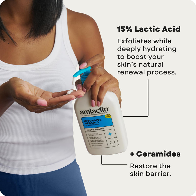 AmLactin Intensive Healing Body Lotion, 15% Lactic Acid, 7.9 oz 7.9 Fl Oz (Pack of 1) Lotion Single