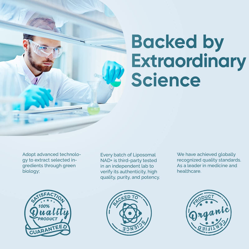 Liposomal NAD+ Supplement, 120 Count True NAD+ for Cellular Vitality & Energy Metabolism 1 Count (Pack of 120)