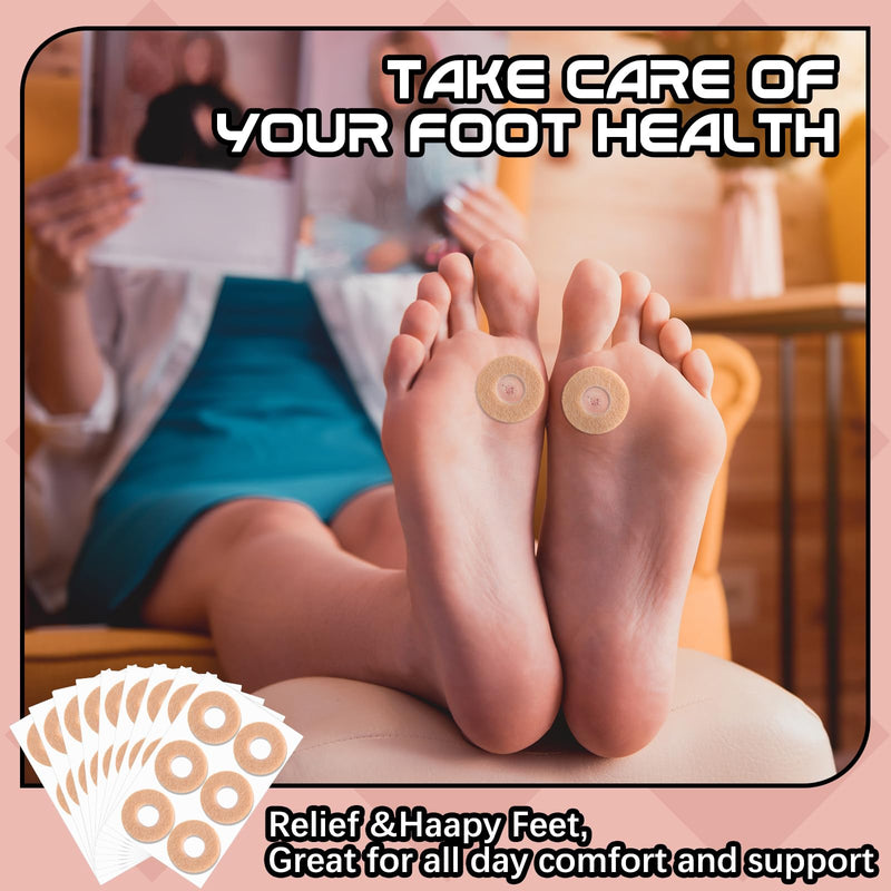 [Australia] - 60 Pcs Felt Callus Cushions for Bottom of Foot Round Feet Corn Pads Adhesive Foot Callus Pads Soft Foot Callous Cushions Bulk for Women Men Feet Toes Heel Pain Relief 