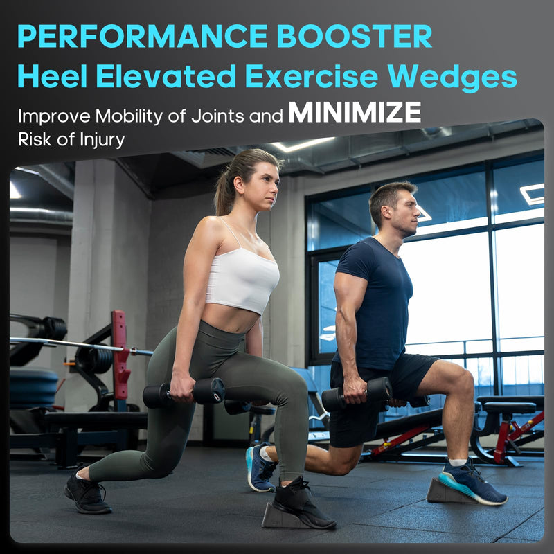 [Australia] - Squat Wedge Elevated Squats Block: Portable Knees Over Toes Ergonomic Equipment Calf Raise Exercise Platform for Full Range of Motion Improve Strength Stability and Mobility M-Size 