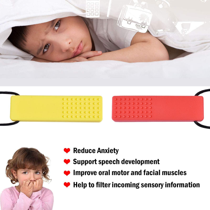 [Australia] - Chew Necklace, Autism Chew Necklace (4PCS), Sensory Necklace Set, Chew Necklaces for Sensory Kids, for Biting Needs, Autistic, ADHD, Oral Motor (100% Food Grade Silicone), for Boys and Girls 