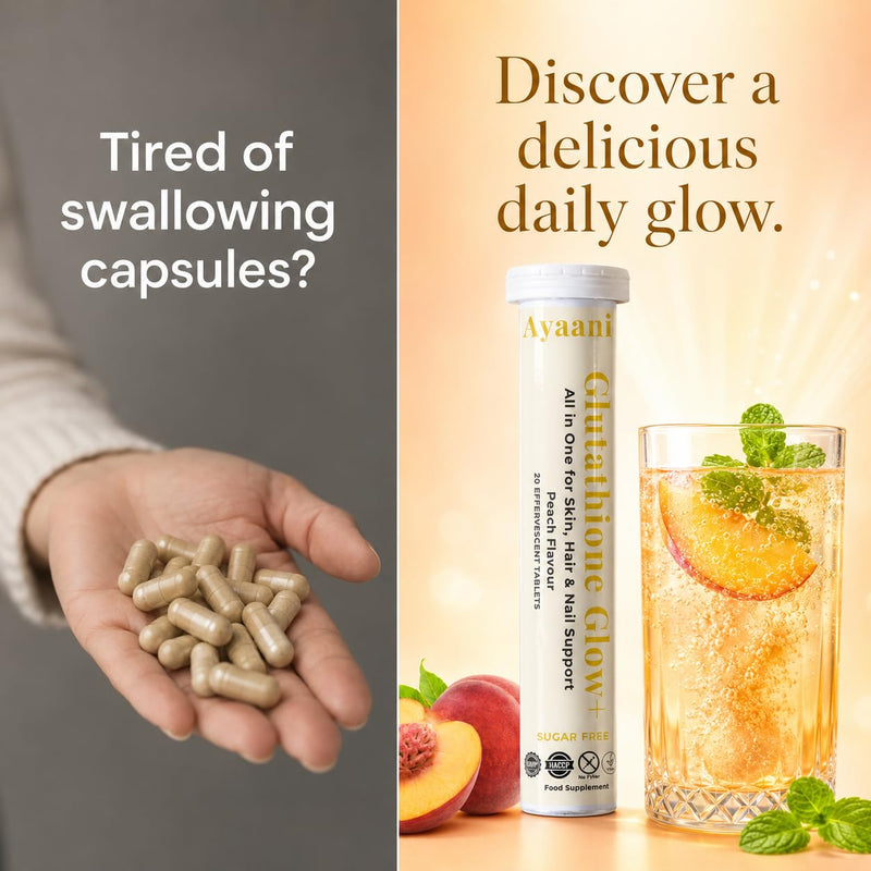 Glow+ Peach 7-in-1 Glutathione Beauty Drink | Glutathione 500mg + Vitamin C 500mg | Hyaluronic Acid, Biotin, Zinc & ALA | Skin Glow, Even Tone & Radiance | Zero Sugar, No Fillers | 20 Count