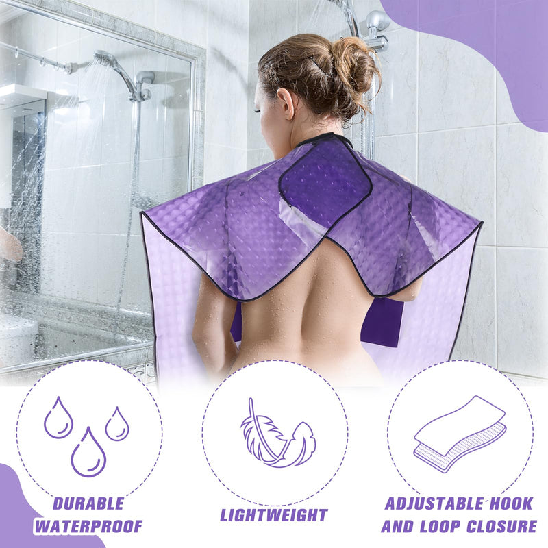 [Australia] - 2 Pcs Surgery Waterproof Shower Cape Bib Surgery Garment for Mastectomy Chest Surgery After Mastectomy Recovery Supplies Post Mastectomy Must Haves Shoulder Surgery Shower Cover 