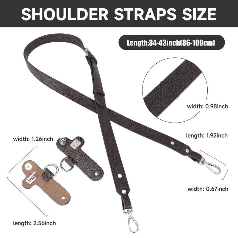 2026 Purse Straps Replacement, Leather Handbag Crossbody Shoulder Strap for S/M/L Tote Bag Women Mocha