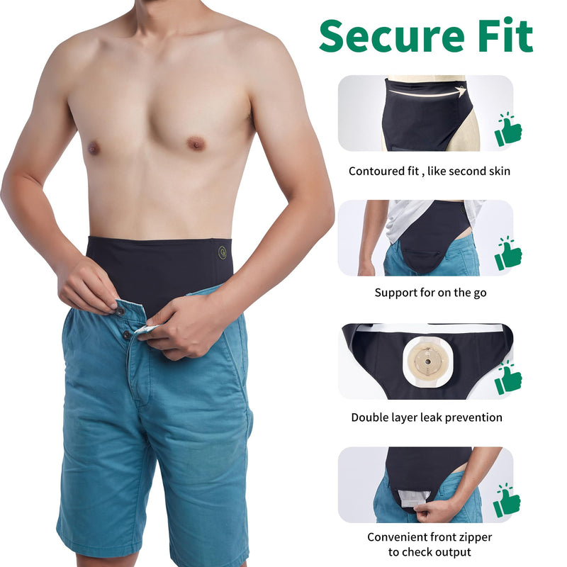 [Australia] - Ostomy Belt ™- Comfortable Colostomy Belt, Support Ostomy Bag Covers, Ostomy Belt for Men and Women - Adjustable Ostomy Support Belt-Ostomy Wrap (Medium) Medium 