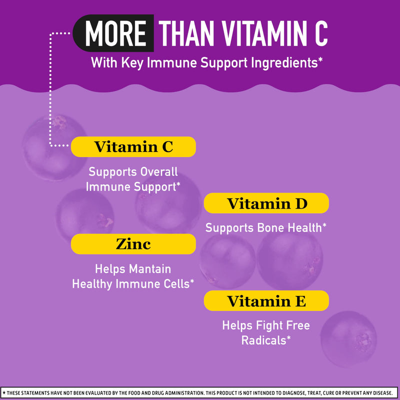 [Australia] - Airborne Elderberry + Zinc & Vitamin C Gummies For Adults, Immune Support Vitamin D & Zinc Gummies With Powerful Antioxidant Vitamins C D & E - 50 Gummies, Elderberry Flavor 50 Count (Pack of 1) Gummy 