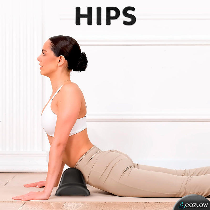 [Australia] - COZLOW Psoas Release Massage Tool, Back & Hip Flexor Muscle Stretcher, Deep Tissue Massage Tool for Myofascial Release, Trigger Point Massager for Pain Relief & Quick Recovery Black 
