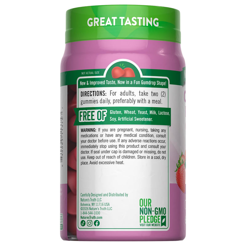 Nature's Truth Collagen Peptide Gummies for Women | 60 Count | Type 1 & 3 | Strawberry Flavor | Non-GMO & Gluten Free Supplement 60 Count (Pack of 1)
