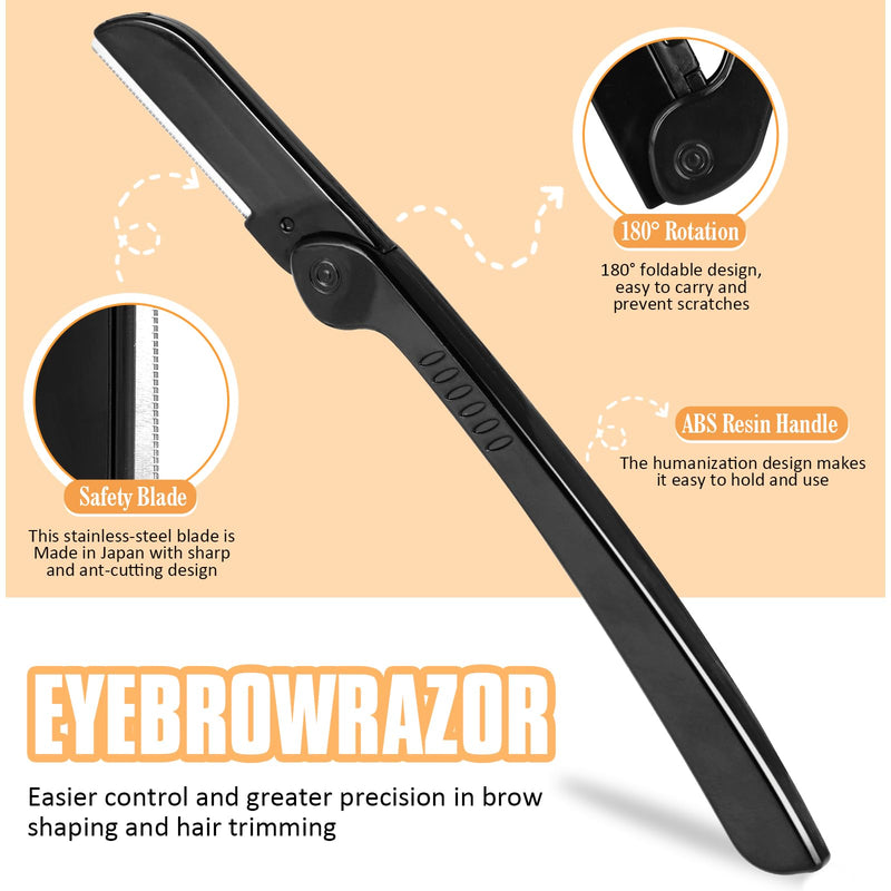 [Australia] - Yougai Tweezers Set,9 Pcs Professional Stainless Steel Tweezer Kit-Great Precision Eyebrow Tweezers for Ingrown Facial Hair with Leather Travel Case as Stocking Stuffing Gifts Black and Red-01 