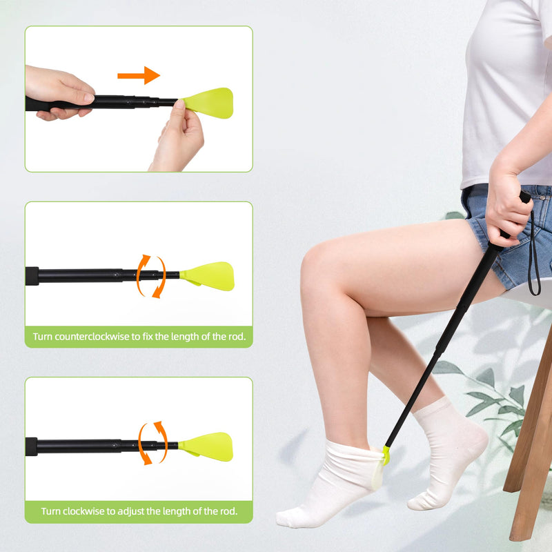 [Australia] - Sock Aid Device for Seniors, Easy On Easy Off Device for Putting On Socks and Removing Socks Or Stockings, Sock Assistant Device No Bending, Sock Puller Aid for Men and Women with Limited Mobility 