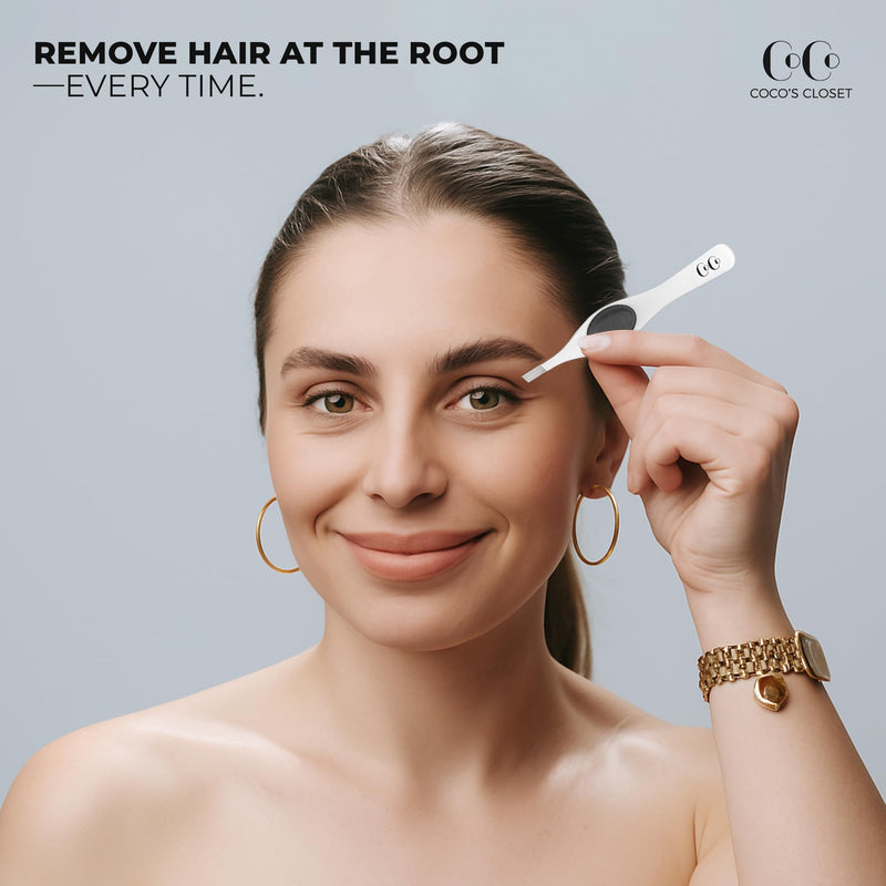 Professional Eyebrow Tweezers for Women and Men – Precision Stainless Steel Slant-Pointed Tip Tweezer for Facial Hair, Ingrown Hair, Splinter, Eyebrows & Blackhead Removal, Silver and Black 1 Silver/ Black