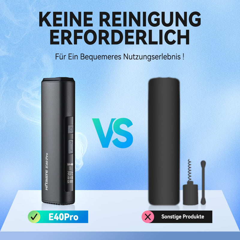 [Australia] - HI TASTE E40 Pro Tobacco Heater Compatible with IQOS ILUMA TEREA, Great Taste, 3200mAh Large Battery, Drying Function, Clear OLED Display, Metal Design (Metal Black) Metal Black 