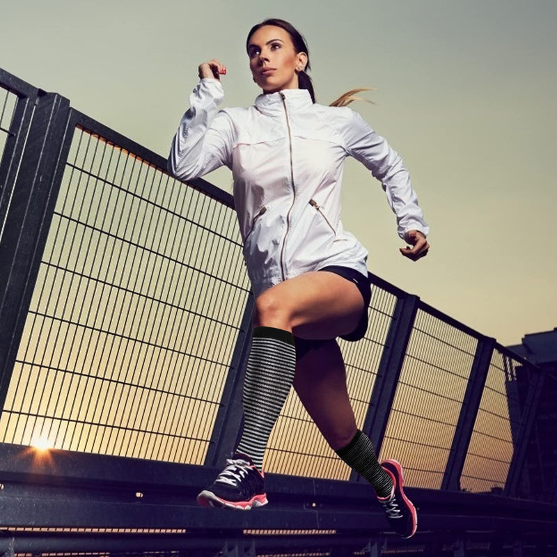 [Australia] - DRESHOW Compression Socks for Men and Women, Compression Socks for Sports, Running, Air Travel, Cycling Assorted - 7 Pairs E S-M 