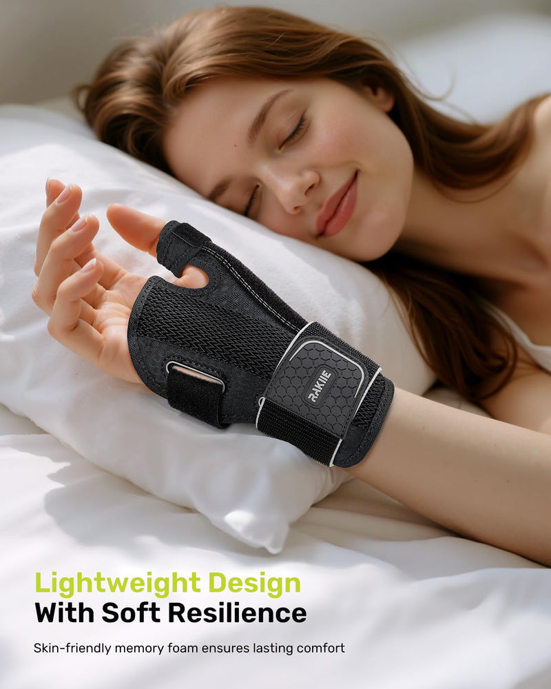 [Australia] - Wrist & Thumb Brace 5X Powerful Support, Carpal Tunnel Wrist Brace 3 Adjustable Straps, Night Thumb Splint for De Quervain's Tenosynovitis, Tendonitis Pain Relief, Left Hand, Gray S/M(5.51-7.48") S/M(5.51-7.48") 