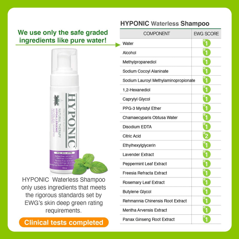 HYPONIC Hypoallergenic Premium Waterless Shampoo for All Pets (Unscented, 6.4 oz) - Fragrance Free, Natural Dry Shampoo, Waterless Foam, Grooming for Dogs and Cats Unscented - PawsPlanet Australia