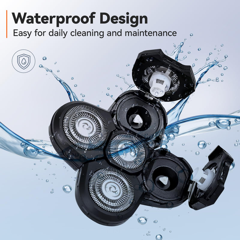 [Australia] - Head Shavers for Bald Men, Skull Shaver, 5 in 1 Electric Razor with Rechargeable Battery, Hair Clippers, Nose Hair Trimmer, Cleaning Brush, Hair Manager, Idea Gift for Men(Gold) Gold 