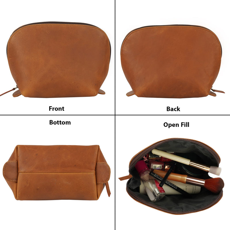 Gift for him and her, Gift for men and women, Christmas and New Year Gift, Leather Cosmetic Bag and Leather Toiletry Bag