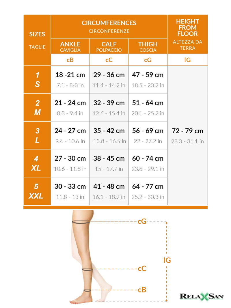 [Australia] - Relaxsan Antiembolism M0370A (1 pair - white, XXL) thrombosis stockings for women and men 18-23 mmHg, hold-up unisex open toe, class 1, K1 white 