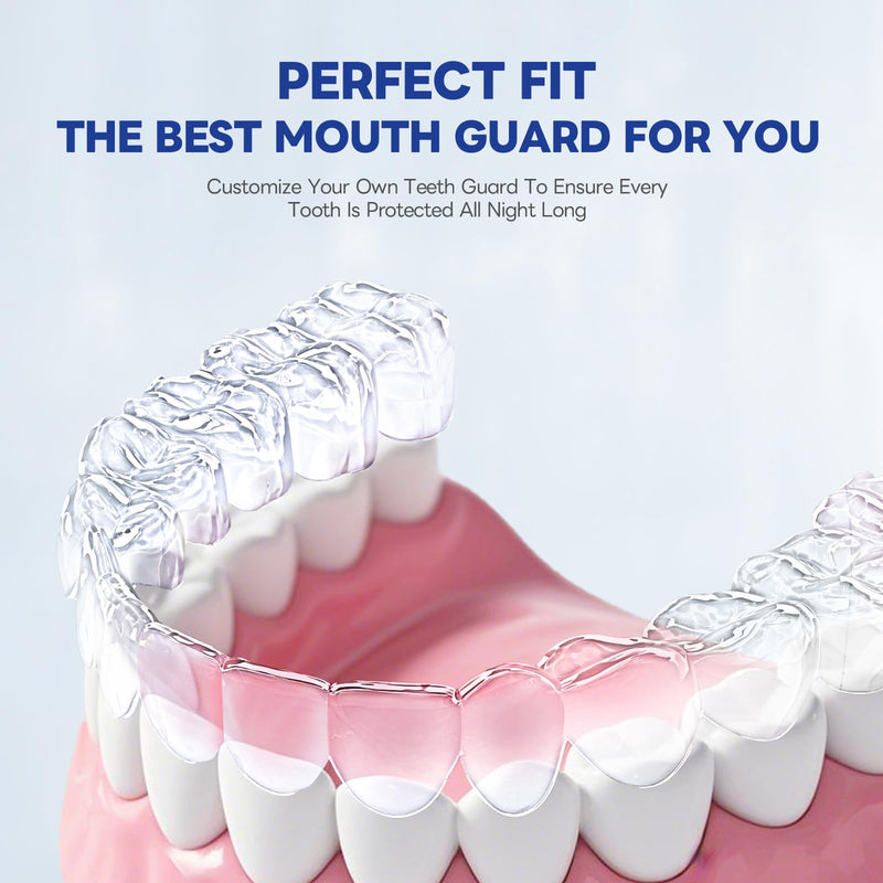 [Australia] - Mouth Guard for Grinding Teeth at Night, Teeth Grinding Mouth Guard for Sleeping, Perfect fit Night Guards for Teeth Grinding, 2 Size Mouthguard Available for Adults 1.8*2.2in+1.8*2.4in 4.0 