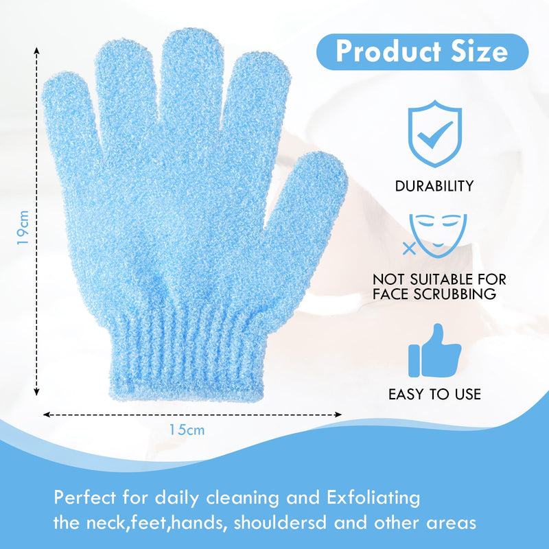 [Australia] - URAQT peeling gloves, pack of 6 exfoliating gloves, peeling gloves, body peeling gloves for body and face C-6PCS 