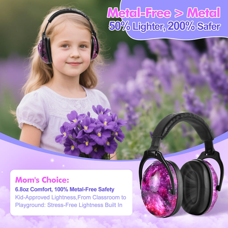 [Australia] - ZOHAN Upgrade EM030 Kids Ear Protection, Noise Cancelling Headphones Ear Muffs for Autism Sensory, Safety Noise Reduction Hearing Protection for Monster Truck/Concerts/Fireworks/Air Shows 1pack - Nebula 2.0 