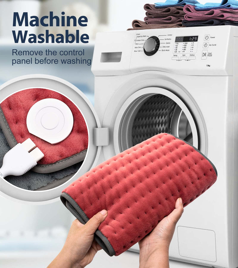 [Australia] - Heating pad for Back, Neck, Shoulder, Cramps and Leg Pain Relief, Heat pads Christmas Gifts for Women, Men, Mom, Dad, Auto-Off,Machine Washable,Moist Dry Heat Options,Extra Large 12"x24" Orange 12*24 Inch 