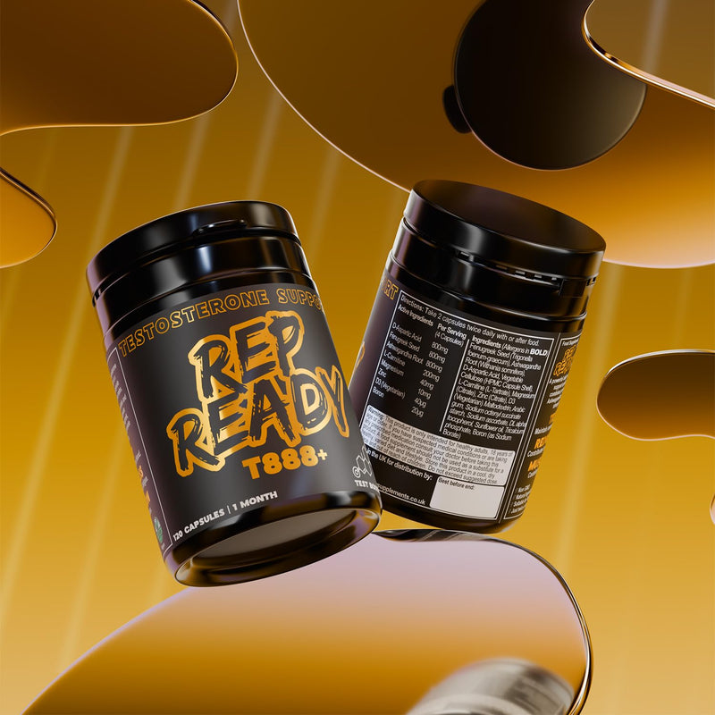 T888+ Advanced Testosterone Support for Men 120 Capsules Ashwagandha, Fenugreek, D-Aspartic Acid, L-Carnitine, Magnesium, Zinc, Vitamin D3, Boron - Natural Male Vitality & Performance Formula