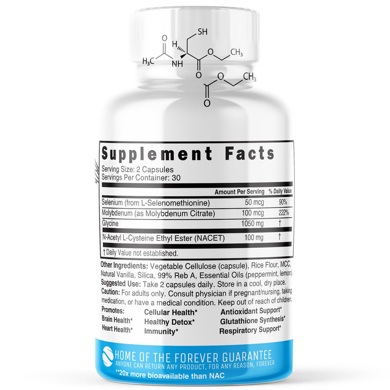 [Australia] - GlyNAC-ET NAC Supplement N-Acetyl Cysteine Ethyl Ester - 20x More Bioavailable Than GlyNAC Supplement - Glycine & N-acetylcysteine Ethyl Ester Anti Aging Supplement, Boost Glutathione 2 Pack 120 Count 
