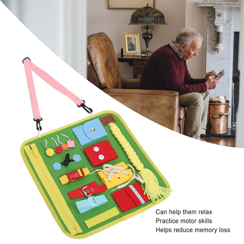 [Australia] - Uxsiya Dementia Sensory Board, Educational Sensory Toy Alzheimer Patient Anxiety Sensory Blanket Memory Learning Board Alzheimer Sensory Pad 
