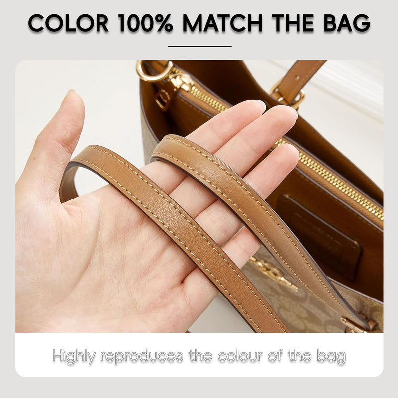 Adjustable Handbag Strap Replacement, 31.9 inch, 2 Pieces, Khaki | Microfiber Leather Shoulder Strap, For Coach Mollie 25, Taxi 21, Michael Kors Tote Bag Coach Mollie25