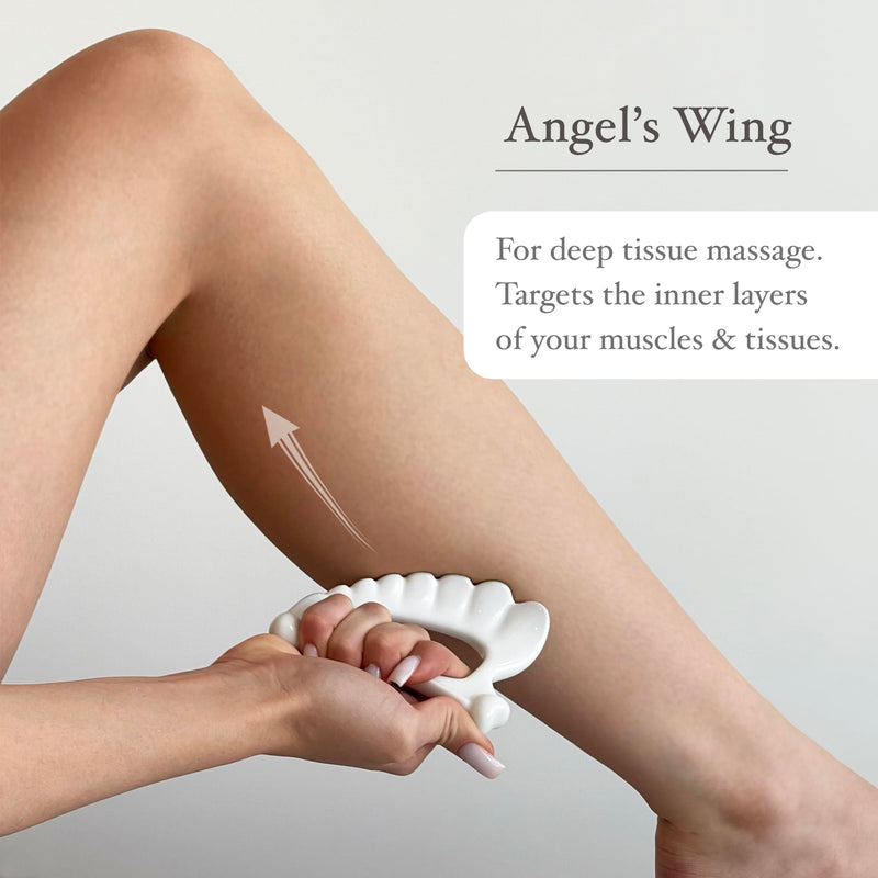 [Australia] - Strongholden Ceramic Guasha Tool for Body Massage Set (3 pcs), Lymphatic Drainage Muscle Scraper Tool, Full Body Gua Sha Tool, Gua Sha Body Tool - Make Yourself Healthier with Gua Sha Tools for Body 