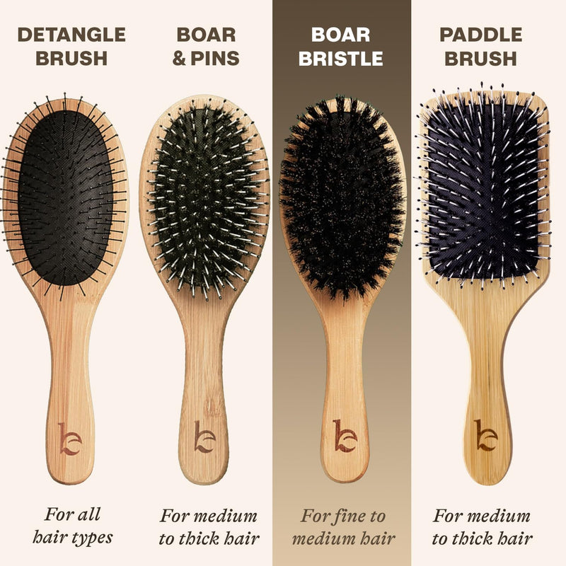 [Australia] - Boar Bristle Hair Brush for Women and Men, Natural 100% Soft Boars Hairbrush for Fine and Thin Hair Pack of 1 100% Boar Bristles 