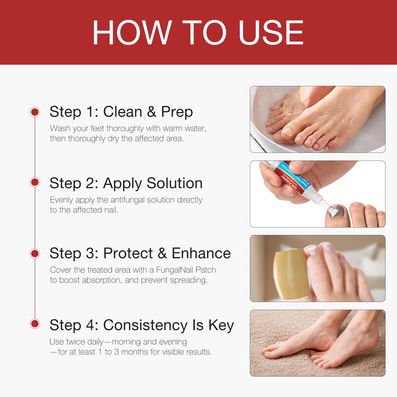 Toenail Fungus Treatment Extra Strength - DR.RAPID Toenail Fungus Treatment Pen & Fungal Nail Patches, Day and Night Fungal Nail Treatment Set, Ideal for Nail Repair for Damaged Nails Toenail Fungus 0.1 Fl Oz (Pack of 20)