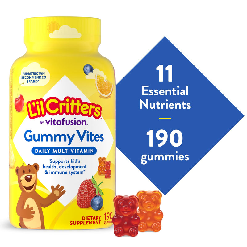 L'il Critters Gummy Vites Kids Multivitamin | 190 Gummies 190 Count (Pack of 1)