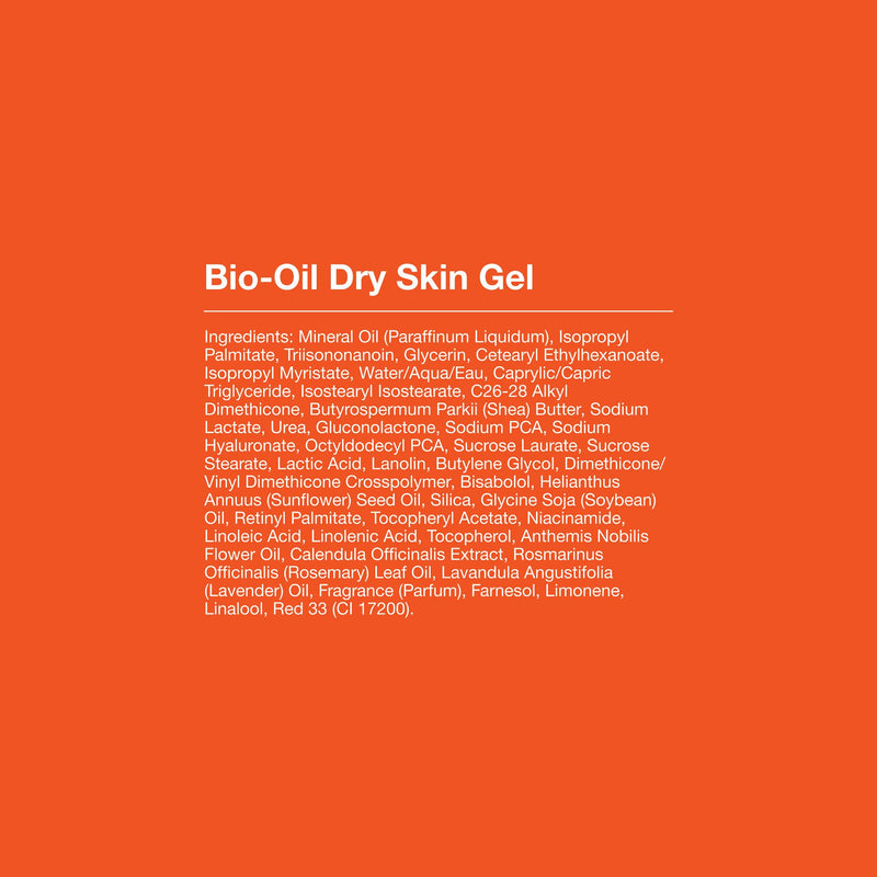 Bio-Oil Dry Skin Gel Moisturizer, Vitamin B3, Face & Body, 3.4 fl oz | Non-Comedogenic, Fast-Absorbing Gel, Sensitive & Dry Skin, Essential Oils, Hydrates Face and Body, Dermatologist Tested 3.4 Fl Oz (Pack of 1)