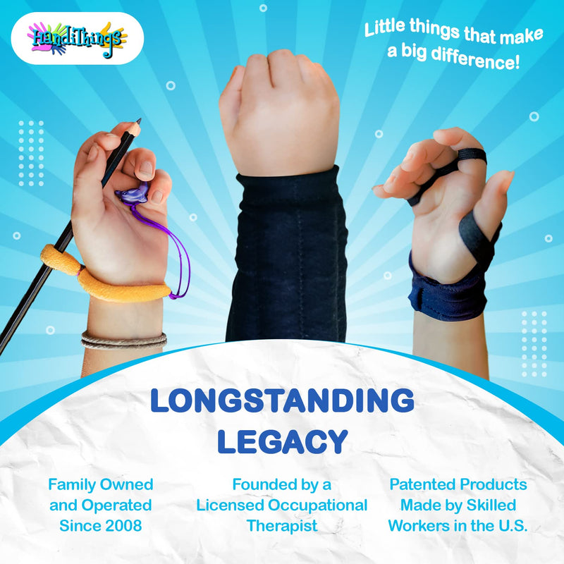 [Australia] - Handithings®: Hand Weight - (WORKS FOR RIGHT OR LEFT HAND) Beneficial for Tremor Control, Fine Motor Skill Activities, Improved Hand/Wrist Mobility, Writing Stability & Strengthening. (PLEASE SEE SIZING CHART AND MEASURE HAND PROPERLY BEFORE ORDERING) 