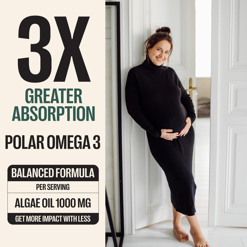 ORLO PRENATAL DHA - Prenatal DHA Omega 3 Supplement - Triple Strength Omega3s - Vegan DHA & EPA - Algae Omega-3 Oil - Supports Brain Development During Pregnancy & Lactation (60 Mini Softgels) 60 Softgels (1 Pack)