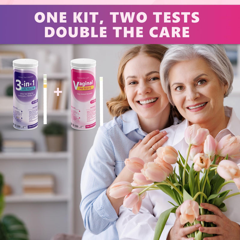 [Australia] - UTI Test Strips (UTI) Test Strip + Vaginal pH Test Kit for Women & Kids Urine Test Strips, Urinalysis Test Strip, Easy at Home Urinary Tract Infection Test Kit. 