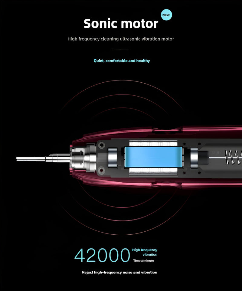 Electric Toothbrush for Woman Silver Bling Diamond Decor Portable Travel Essentials for Women White Toothbrush with 3 Replacement Heads 6 Modes