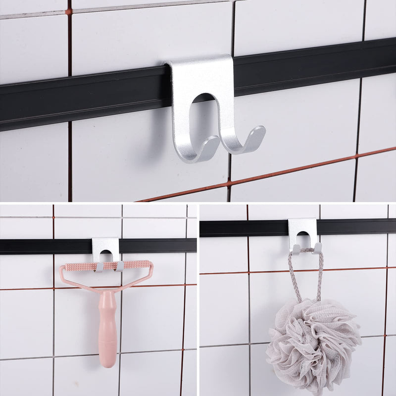 [Australia] - ruggito Pack of 4 razor holder hooks, razor holder, razor hook, multi-purpose hook, stainless steel, self-adhesive razor holder, waterproof bathroom hook, no drilling required for bathroom, kitchen organiser 