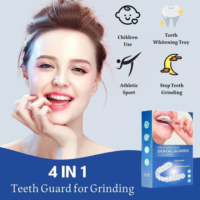 [Australia] - Mouth Guard for Clenching Teeth at Night, Night Guards for Teeth Grinding, Mouth Guard for Grinding Teeth at Night, Reusable Teeth Grinding Mouth Guard, Mouthguards for Grinding of Teeth (4 Piece Set) 