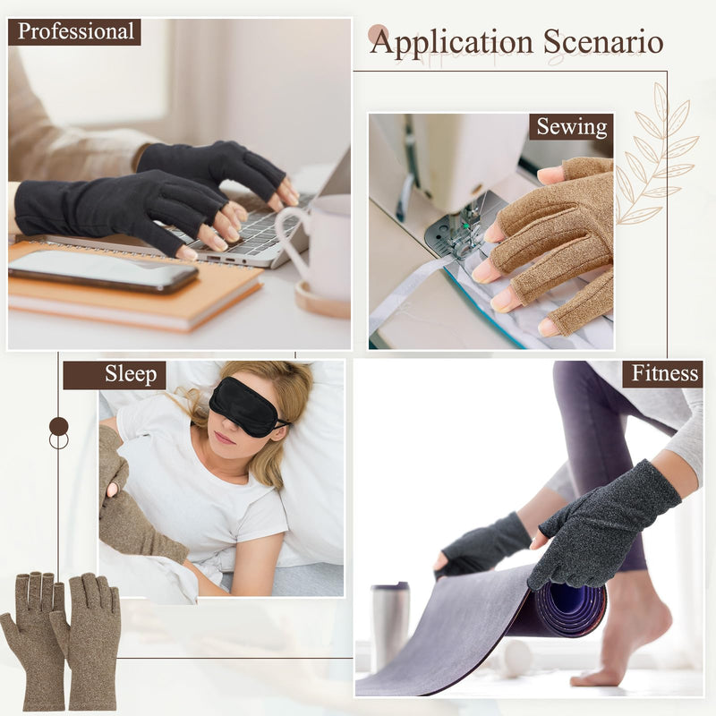 12 Pairs Arthritis Compression Gloves Relieve Carpal Tunnel Pain Arthritis Pain Relief Gloves for Women Men Rheumatoid Tendonitis Osteoarthritis Swelling